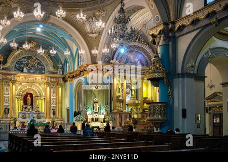 Basilika und Kloster Santo Domingo oder Kloster des Heiligen Rosenkranzes, Altar, Lima, Peru Stockfoto