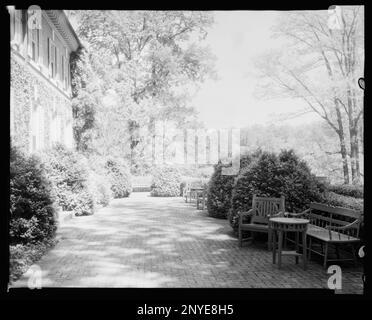 Lochiel, Gordonsville, Orange County, Virginia. Carnegie Survey of the Architecture of the South (Carnegie-Umfrage zur Architektur des Südens). United States Virginia Orange County Gordonsville, Terrassen, Wohnungen. Stockfoto