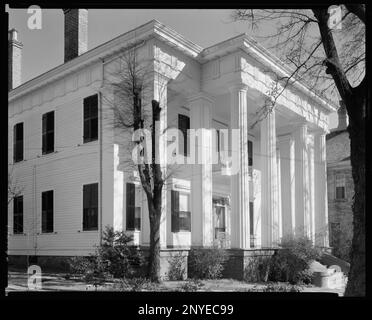 Randolph House, Macon, Bibb County, Georgia. Carnegie Survey of the Architecture of the South (Carnegie-Umfrage zur Architektur des Südens). Vereinigte Staaten, Georgia, Bibb County, Macon, Häuser, Porticoes, Porches, Säulen. Stockfoto