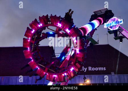 Derby City Messe auf dem Marktplatz Februar 2023 Stockfoto