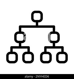 Symbol „Site Map Thick Line“ (Sitemap Stockfoto