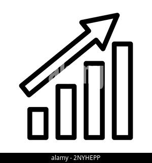 Symbol Für Dicke Wachstumslinie Stockfoto