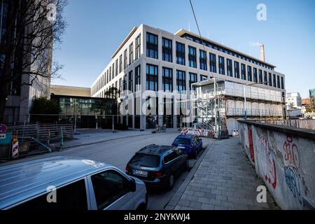 München, Deutschland. 02. März 2023. Die Baustelle des Münchner Chip Centers von Apple. Kredit: Matthias Balk/dpa/Alamy Live News Stockfoto