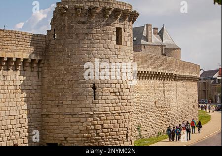 Mauern der mittelalterlichen Stadt, Guerande, Loire-Atlantique, Frankreich Stockfoto