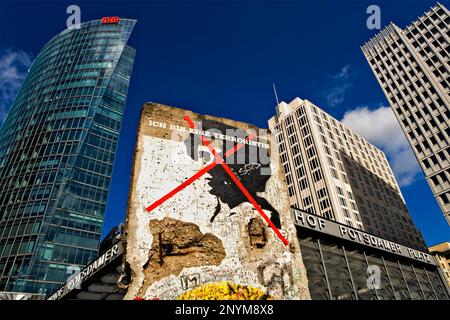 Potsdamerplatz.a Stück der Mauer. Berlin. Deutschland Stockfoto