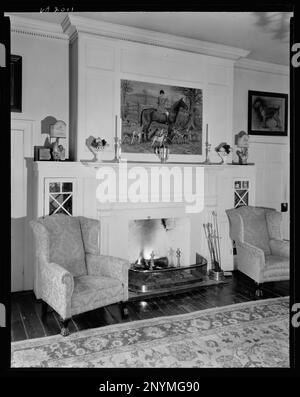 Benton, Loudoun County, Virginia. Carnegie Survey of the Architecture of the South (Carnegie-Umfrage zur Architektur des Südens). United States Virginia Loudoun County, Stühle, Kamine, Holzarbeiten, Innenausstattung. Stockfoto