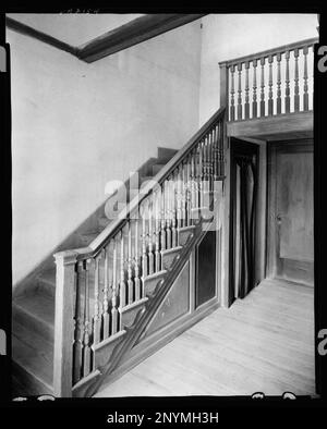 Wilton-on-the-Piankatank, Middlesex County, Virginia. Carnegie Survey of the Architecture of the South (Carnegie-Umfrage zur Architektur des Südens). United States Virginia Middlesex County, Baluster, Treppen, Innenräume. Stockfoto