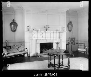 Tuckahoe, Goochland County, Virginia. Carnegie Survey of the Architecture of the South (Carnegie-Umfrage zur Architektur des Südens). Usa Virginia Goochland County, Chimneypieces, Interieurs. Stockfoto