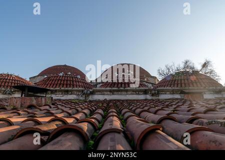 Außenansicht des Daches eines türkischen Bades Stockfoto