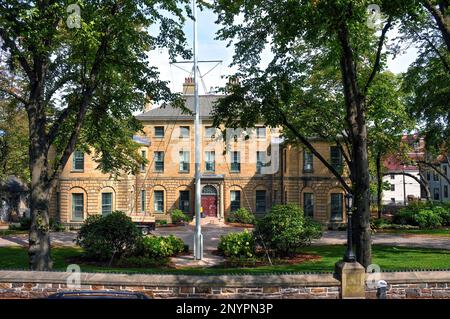 Das Government House in der Barrington Street ist die offizielle Residenz des Vizegouverneurs von Neuschottland. Es war Stockfoto