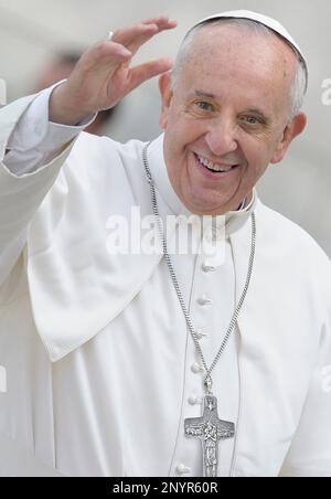 13. März 2023 markiert 10 Jahre Papst Franziskus. Im Bild: Stockfoto