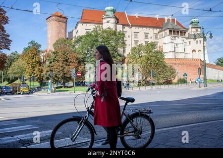 Wawel Königsschloss auf dem Wawel-Hügel, Krakau Polen Stockfoto