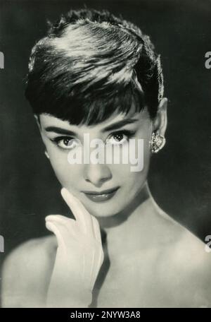 Die britische Schauspielerin Audrey Hepburn im Film Funny Face, USA 1957 Stockfoto