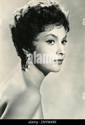 Die italienische Schauspielerin Gina Lollobrigida, 1950er Jahre Stockfoto