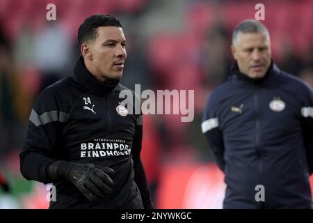 DOETINCHEM - 02/03/2023, EINDHOVEN - PSV Eindhoven Torwart Boy Waterman vor dem Viertelfinale des TOTO KNVB Cup-Spiels zwischen PSV Eindhoven und ADO Den Haag im Phillips Stadion am 2. Februar 2023 in Eindhoven, Niederlande. ANP JEROEN PUTMANS Stockfoto