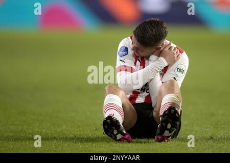 DOETINCHEM - 02/03/2023, EINDHOVEN - Joey Veerman von PSV Eindhoven während des Viertelfinales des TOTO-KNVB-Cup-Spiels zwischen PSV Eindhoven und ADO Den Haag im Phillips-Stadion am 2. Februar 2023 in Eindhoven, Niederlande. ANP JEROEN PUTMANS Stockfoto