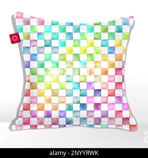 Vektor Wasserfarben Lebendige Regenbogenfarben Prüfprogramm Nahtloses Muster. Stock Vektor