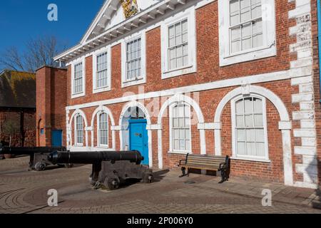 Exeter.Devon.Vereinigtes Königreich.Februar 19. 2023.Blick auf das Custom House in Exeter Stockfoto