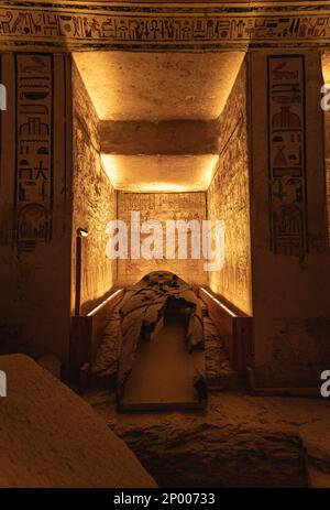 Grab von Ramses IV. Im Tal der Könige, Ägypten Stockfoto