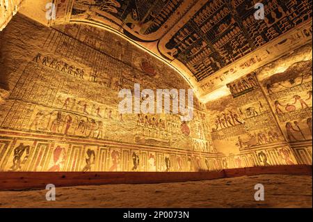 Grab von Ramses IV. Im Tal der Könige, Ägypten Stockfoto