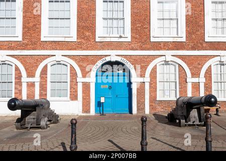 Exeter.Devon.Vereinigtes Königreich.Februar 19. 2023.Blick auf das Custom House in Exeter Stockfoto