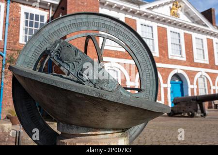 Exeter.Devon.Vereinigtes Königreich.Februar 19. 2023.Blick auf das Custom House in Exeter Stockfoto