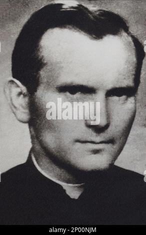 1946 , Niegoszowice , Polen : der junge Priester KAROL Josef WOJTYLA ( geb. 18 . Mai 1920 ) Im Alter von 26 Jahren - PAPA GIOVANNI PAOLO II - PAPST JOHANNES PAUL II - Vatikan - Vatikanstadt - Papi - religiöse kattolica - katholische Religion - Persönlichkeit als Kind - Jungen - Personalità da giovani - giovane - Prominente - Berühmtheiten - celebrità - POLONIA - Rituto - Porträt, CAROL, Archivio GBB Stockfoto