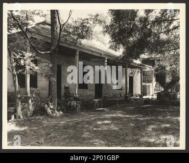 Elmscourt, Quarters, Natchez, Adams County, Mississippi. Carnegie Survey of the Architecture of the South (Carnegie-Umfrage zur Architektur des Südens). USA Mississippi Adams County Natchez, Sklavenquartiere, Anwesen. Stockfoto