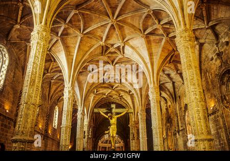 Santa Maria Kirche, Hieronymus-Kloster, Belem, Lissabon, Portugal. Stockfoto