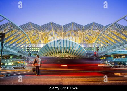 Bahnhof Oriente von Santiago Calatrava, Lissabon, Portugal. Stockfoto