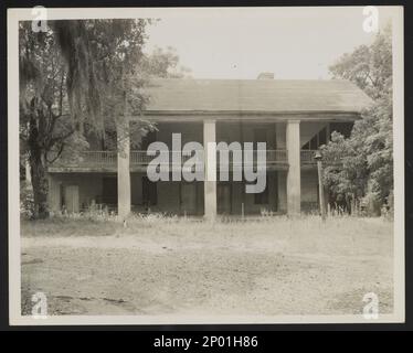 Longwood, Natchez, Adams County, Mississippi. Carnegie Survey of the Architecture of the South (Carnegie-Umfrage zur Architektur des Südens). USA Mississippi Adams County Natchez, Glocken, Säulen, Dienstbotenquartier. Stockfoto