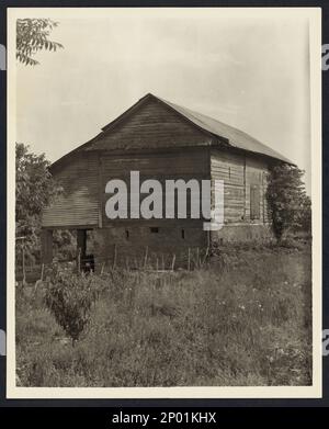 Unbekannte Hütte, Natchez vic., Adams County, Mississippi. Carnegie Survey of the Architecture of the South (Carnegie-Umfrage zur Architektur des Südens). United States Mississippi Adams County Natchez vic, Hütten. Stockfoto