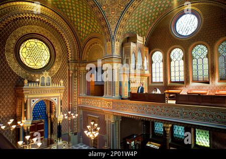 Die spanische Synagoge. Jüdisches Museum. Jüdischen Viertel Josefov. Prag. Tschechische Republik Stockfoto