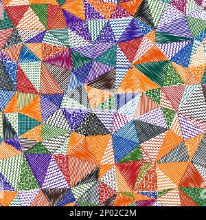 Niedriger Hintergrund für Polyskizzen. Erstaunliches quadratisches Muster. Leistungsstarker abstrakter Hintergrund. Vektordarstellung. Stock Vektor