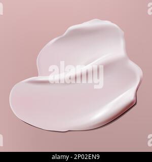 Vector Skincare oder Kosmetics Cream Paste 3D Illustration für Lotion, Shampoo, Duschgel oder Feuchtigkeitscreme. Stock Vektor