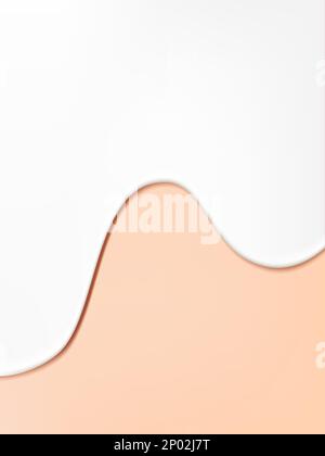 Vector Realistic Dripping Beauty and Cosmetics Cream 3D-Darstellung in Pastell unter Sonneneinstrahlung für Poster, Buchumschlag oder Werberücke Stock Vektor