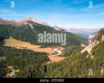 Der Schweizerische Nationalpark liegt in den westlichen rätischen Alpen, in der Ostschweiz. Stockfoto