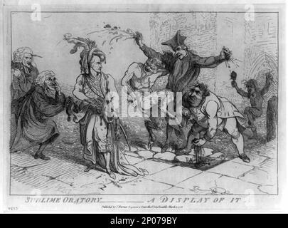 Eine erhabene Redewendung. British Cartoon Prints Collection , dieser Datensatz enthält nicht überprüfte Daten von Caption Card, Caption Card Tracings: Cartoons, Br.; B.I.(3); Law; Oratory; Veröff. ICH Stockfoto