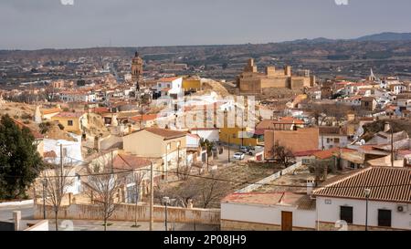 Vista de la ciudad de Guadix desde un mirador, Granada, España Stockfoto