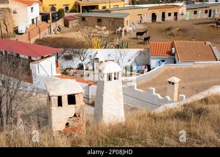 Vista de la ciudad de Guadix desde un mirador, Granada, España Stockfoto