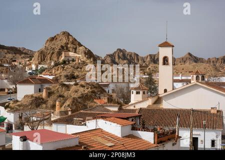 Vista de la ciudad de Guadix desde un mirador, Granada, España Stockfoto