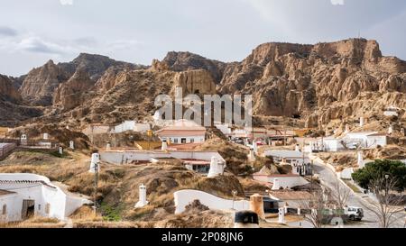 Vista de la ciudad de Guadix desde un mirador, Granada, España Stockfoto