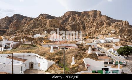 Vista de la ciudad de Guadix desde un mirador, Granada, España Stockfoto