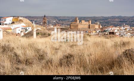 Vista de la ciudad de Guadix desde un mirador, Granada, España Stockfoto