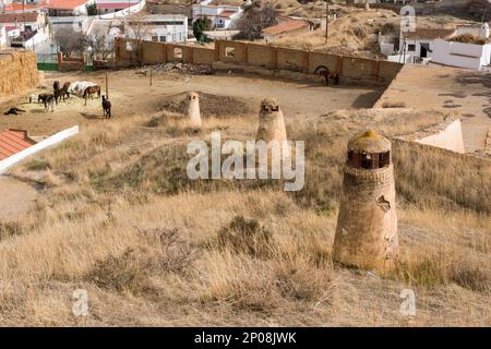 Vista de la ciudad de Guadix desde un mirador, Granada, España Stockfoto