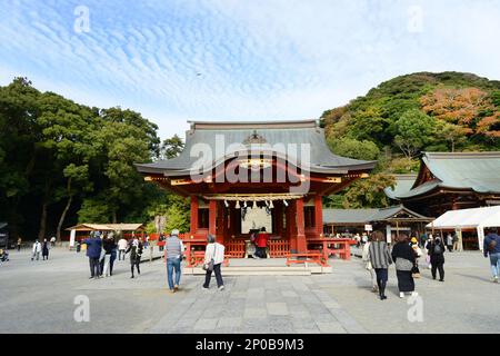 Tsurugaoka Hachimangū-Schrein in Kamakura, Japan. Stockfoto