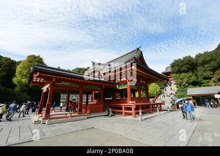 Tsurugaoka Hachimangū-Schrein in Kamakura, Japan. Stockfoto