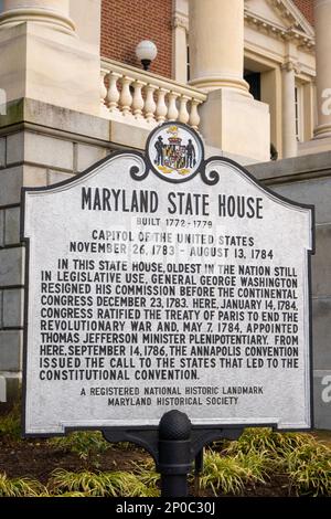 Maryland State House in Annapolis MD Stockfoto