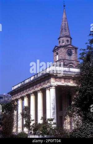 St. Johns Kirche, erbaut 1787, griechische Säulen, Kalkutta, Westbengalen, Indien Stockfoto