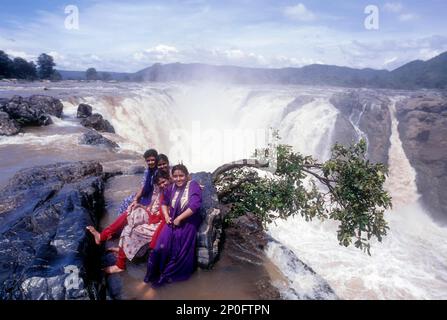 Hogenakkal Falls of Cauvery, Kaveri River, Tamil Nadu, Indien Stockfoto